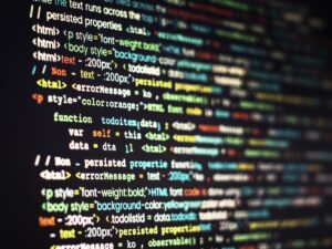 Computer program coding on screen